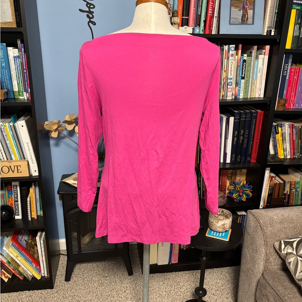 Old Navy Vibrant Pink Long Sleeve Top - Picture 2 of 6